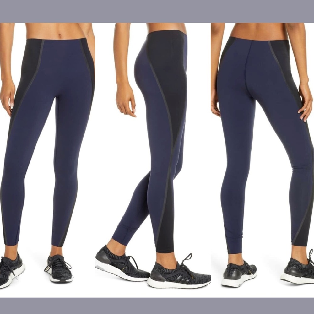 NWT Spanx [ XL ] Mesh Contour‎ Active Leggings in Lapis Night Blue